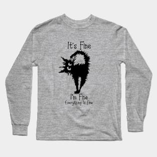 Fine black cat Long Sleeve T-Shirt